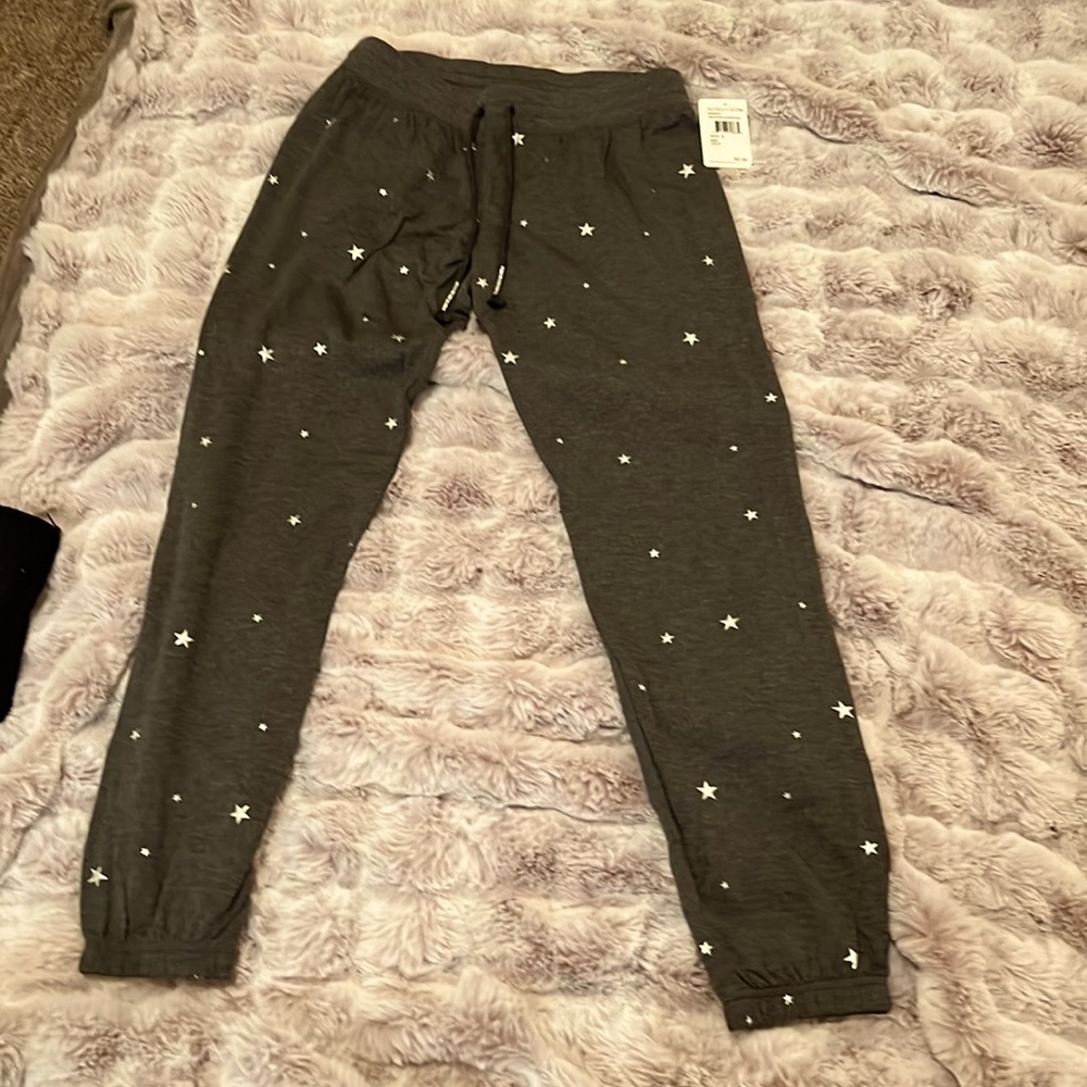 PJ SALVAGE pants grey with silver stars